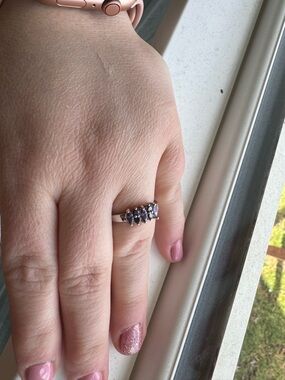 Sterling Silver Amethyst Cluster Ring - Women's Jewelry